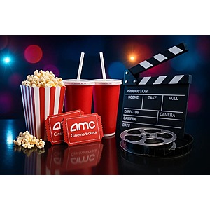 AMC Theatres Movie Experience: 2x AMC Movie Tickets, 2x Drinks & 1x Popcorn from $25.20 