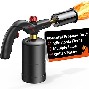 ThermoMaven Propane Torch w/ Adjustable Flame (Black) $19.80 + Free S&H