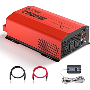 2000W BESTEK Pure Sine Wave Power Inverter 12V DC to 110V/120V AC Converter $112 + Free Shipping