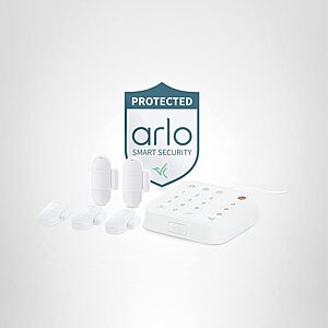 Arlo Home Security Alarm System w/ Wired Keypad Sensor Hub: 5 Sensors & Yard Sign 2 Sensor + FS