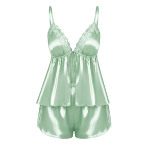 Ekouaer Women's Satin Bow Tie Camisole & Shorts Pajama Set (Various Colors) $8 + Free Shipping w/ Prime