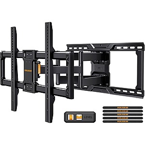 Perlegear UL-Listed Pre-Assembled Full Motion TV Wall Mount for 42&ndash;90" TVs (up to 150lbs) $42.75 + Free Shipping