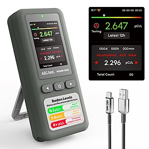 AEGTEST HOUND-1011S Portable Radon Detector