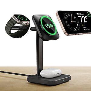 ESR 3-in-1 Qi2 Certified 15W MagSafe Wireless Charging Station (4 Colors)