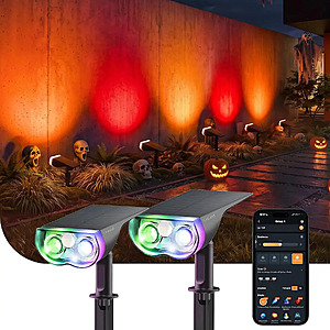 2-Pack Linkind SL5 Smart Outdoor Motion Sensor Solar Multicolor Spotlights $22 + $5.99 Shipping