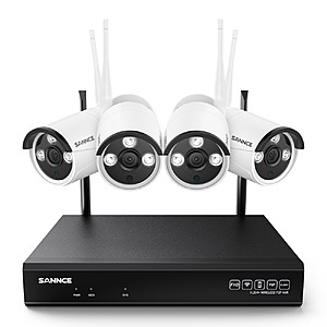 SANNCE 4K 8MP UHD Wireless NVR Security System w/ 4x Dual-band Outdoor Bullet WiFi IP Cameras + 16 CH NVR $164.30 + Free Shipping