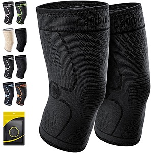 2-pk CAMBIVO Knee Compression Sleeve Brace $8 