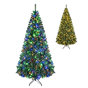 Costway 4' Pre-Lit Artificial Christmas Tree w/ 100 LED Lights $31.58 & More + Free Shipping w/ Walmart+ or $35+