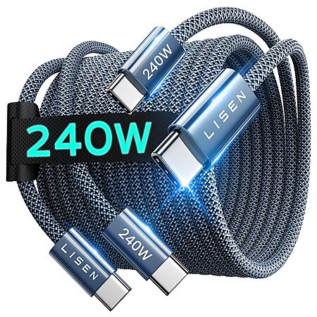 Save on 2-Pack 6.6' LISEN USB-C Cables!