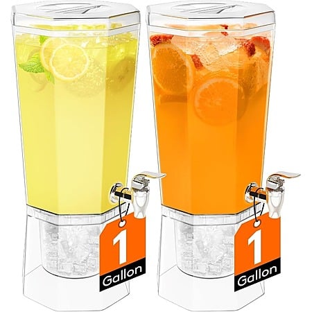2-Pack 1 Gallon Lifewit Plastic Drink Dispenser w/ Stand & Spigot, BPA Free $16.49 + Free Shipping w/ Prime