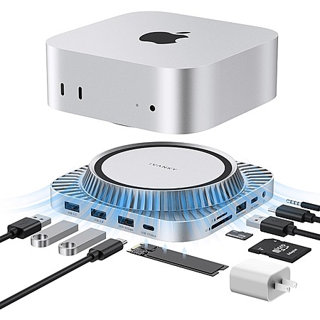 iVANKY 13-in-1 Mac Mini M4 Dock w/ M.2 SSD Enclosure, 4K@120Hz HDMI, 10Gbps USB $55 + Free Shipping