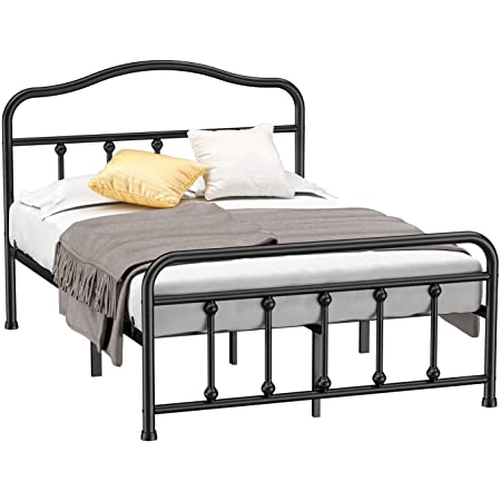 Ciays Full Size Metal Platform Bed Frame Mattress Foundation with Sturdy Steel Headboard and Footboard No Box Spring Needed Under Bed Storage Steel Slats $110