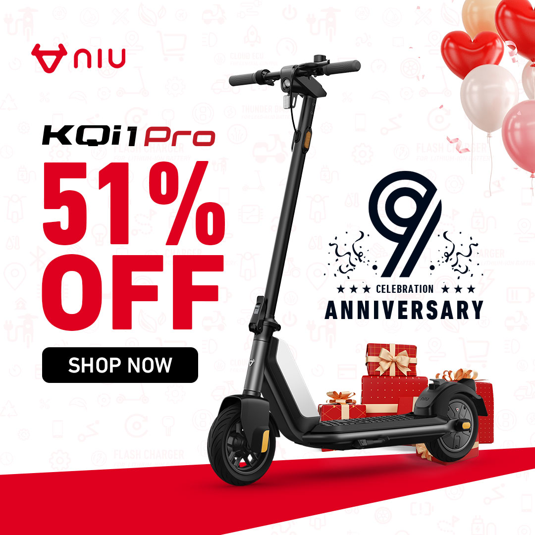 NIU KQi1 Pro Electric Scooter for Adults, Just $244.98 + Free Shipping + 2-Year Warranty