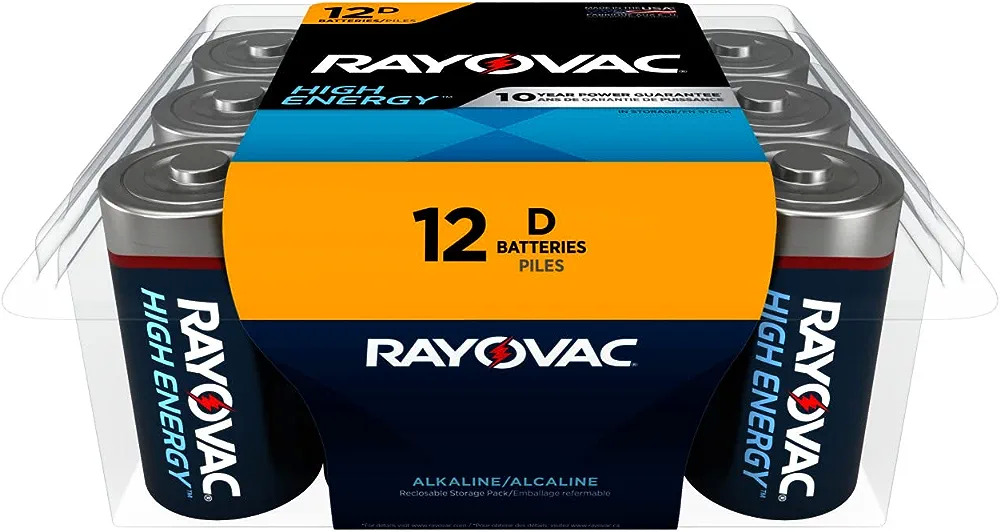 Rayovac D batteries 12 pack $12.97 or $11.02 w/S&S @ Amazon