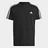 adidas Men's Essentials Jersey 3-Stripes Shirt: Black/White (L) or Grey Heather (S) $6 &amp;amp; More + Free Shipping