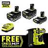 RYOBI 18V ONE+ HP Brushless Brad Nailer w/ 2x 4Ah Batteries, 2Ah Battery &amp;amp; Charger (P322-PSK108SB) $199 + Free Shipping
