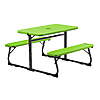 Your Zone Kids' Compact Fold Picnic Activity Table w/ Carry Handle (Green) $24.50 + Free S&amp;amp;H w/ Walmart+ or on $35+