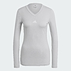 adidas Women's: Team Base Long-Sleeve Tee (Grey) $4.80, Pacer Training 3-Stripes Woven Shorts (White) $6.40 &amp;amp; More + Free Shipping
