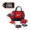 Milwaukee M18 18V Lithium-Ion Brushless Cordless 1/2&amp;quot; Compact Drill Driver w/ Battery, Charger &amp;amp; Tool Bag $99 + Free Shipping