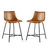 2-Count Walker Edison Urban Faux Leather Counter Stool (Whiskey Brown) $37.99 + Free Shipping