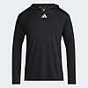 adidas Men's D4T AEROREADY Long Sleeve Pullover Hoodie (Black/White)