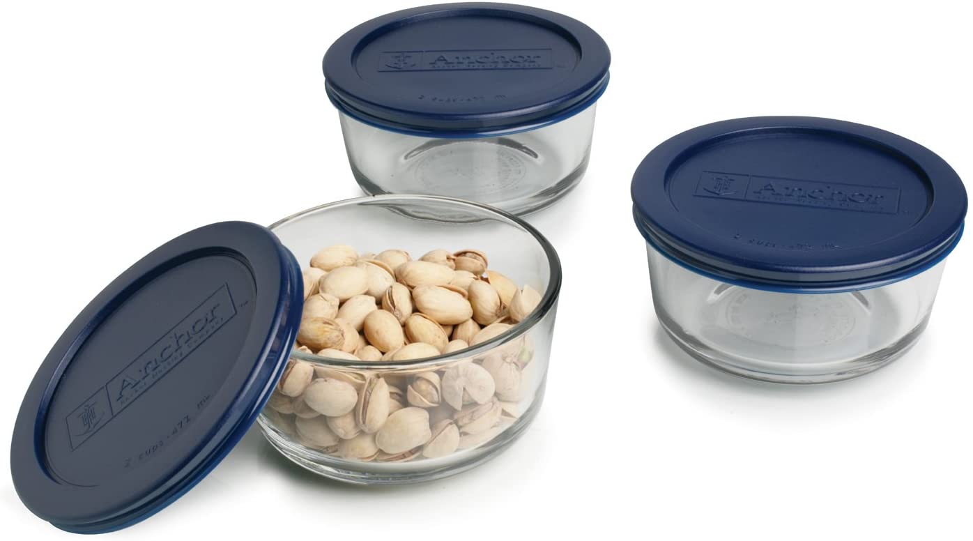 3-Count Anchor Hocking 2-Cup Round Glass Food Storage Containers w/ Lids $6.35 ($2.11 Each) + Free Shipping w/ Prime or on $25+