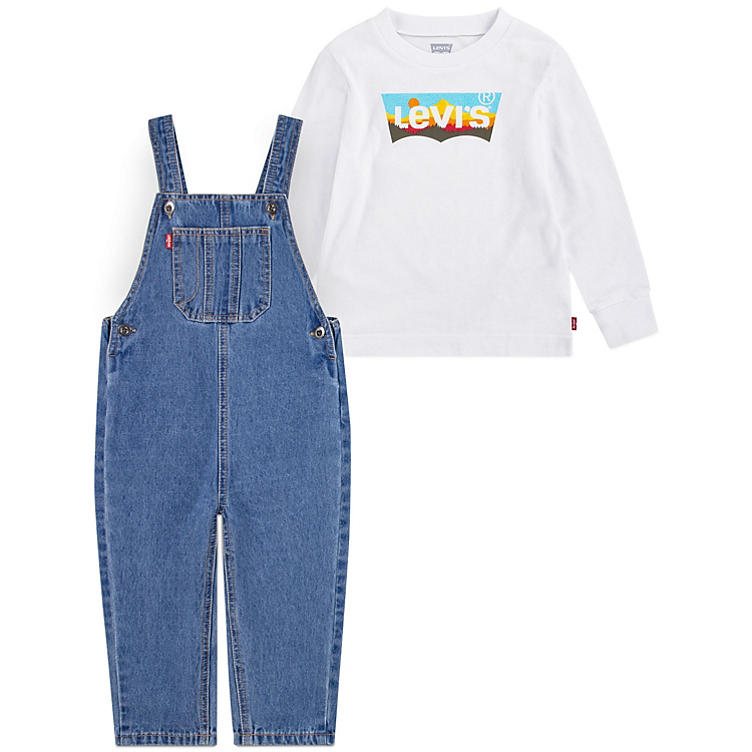 Sam's Club Members: 2-Piece Levi's Boys' Denim Overall and Long Sleeve Graphic Tee Set (2 Colors, Size 12M-4T) $9.80 + Free Shipping for Plus Members