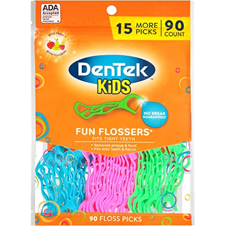 90-Count DenTek Kids Fun Flossers (Wild Fruit) $1.95 w/ S&S + Free Shipping w/ Prime or on $25+