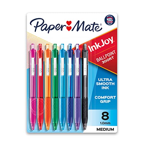 8-Count Paper Mate InkJoy 300RT Retractable 1.0mm Ballpoint Pens (Medium Point, Assorted) $2 + FS w/ Prime or on $25+