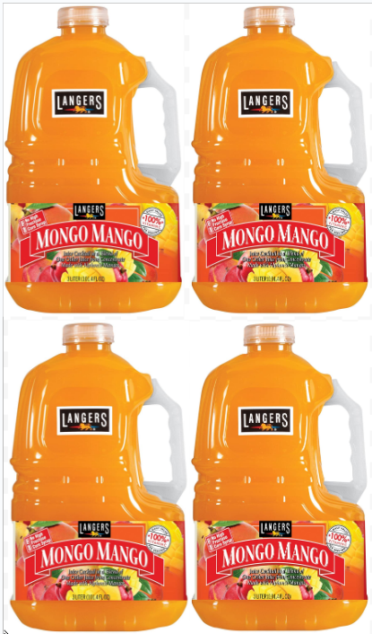 4-Pack 101.4-Oz Langers Juice Cocktail (Mongo Mango) $12.55 ($3.14 each) + Free Shipping w/ Prime or on $25+