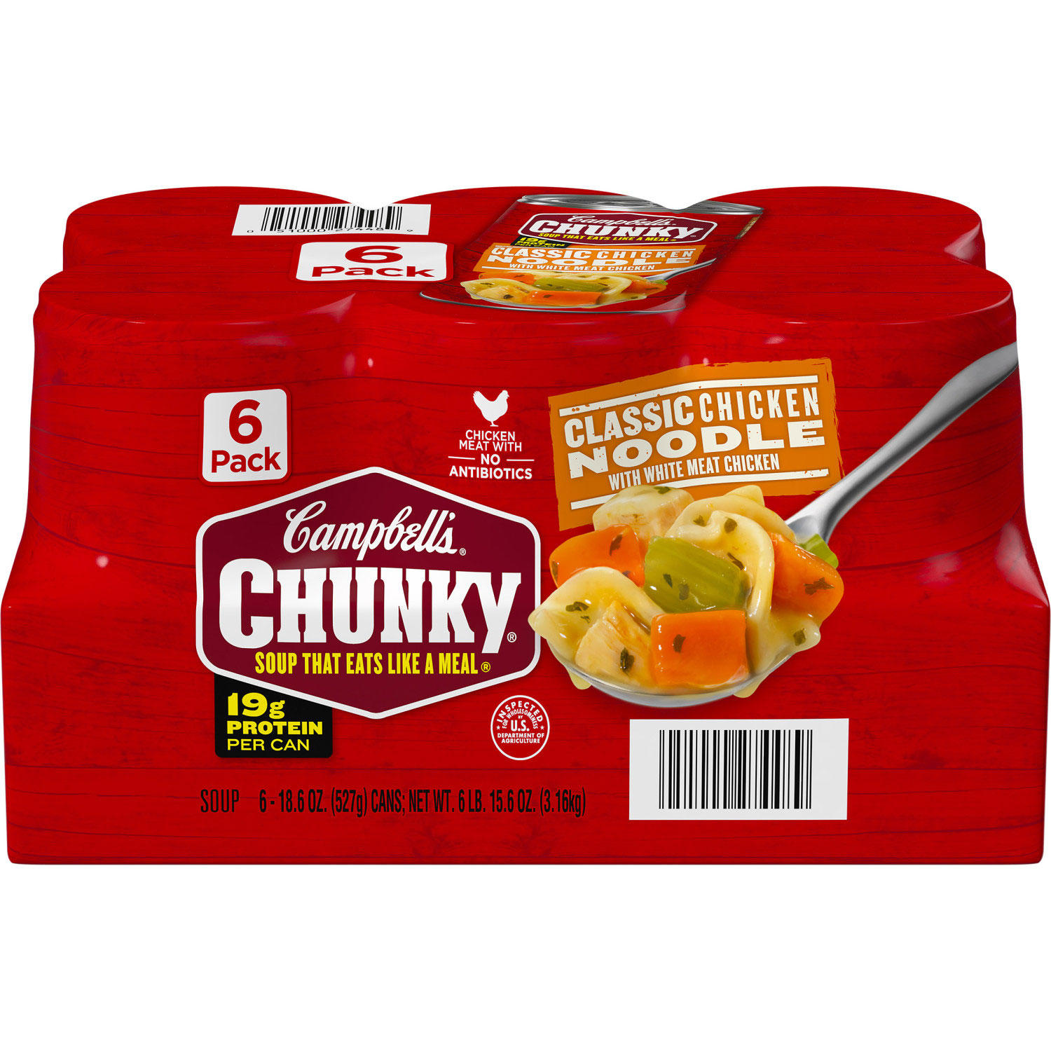 Sam's Club Members: 6-Pack 18.6-Oz Campbell's Chunky Chicken Noodle Soup $9.80 ($1.64 each) + F/S for Plus Members