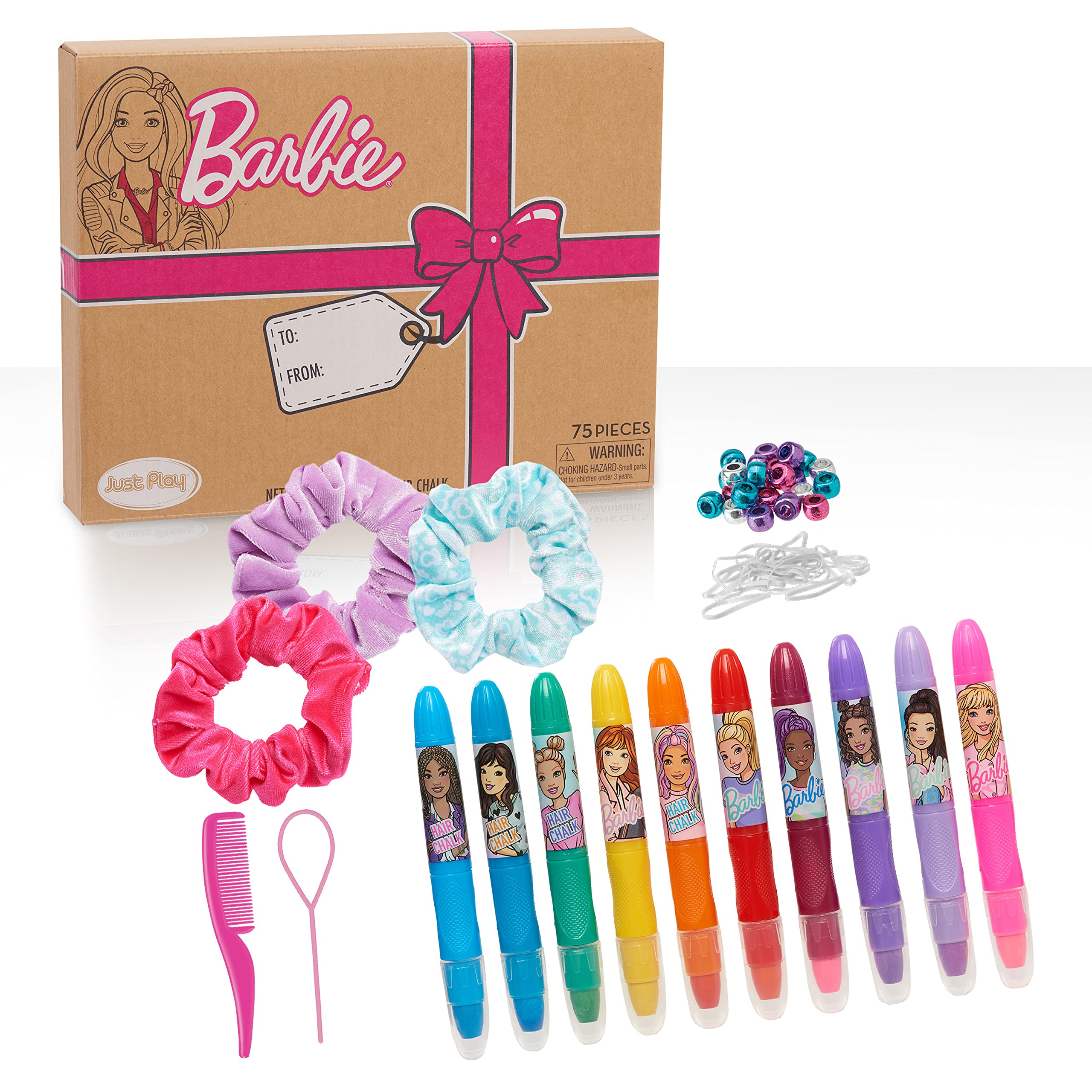 75-Piece Just Play Barbie Deluxe Hair Chalk Salon Set w/ Scrunchies, Hair Beads & Tools $5.65 + Free Shipping w/ Prime or on $25+
