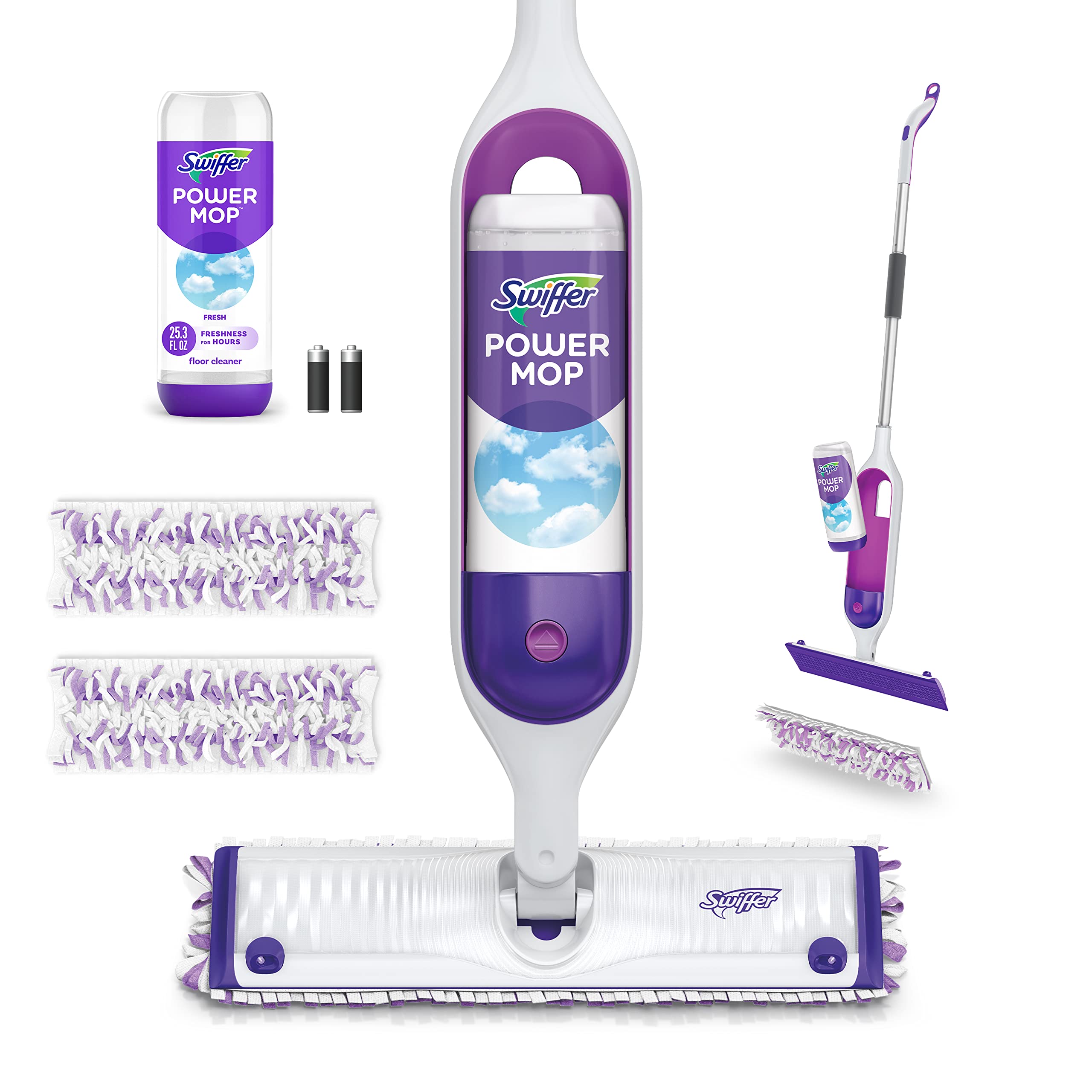 5-Piece Swiffer PowerMop Multi-Surface Mop Kit w/ 2 Mopping Pad Refills & Floor Cleaning Solution $19.94 + Free Shipping w/ Prime or on $35+