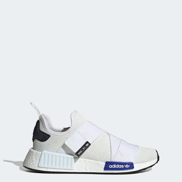 adidas Women's NMD_R1 Strap Shoes (Cloud White/Lucid Blue) $40 + Free Shipping