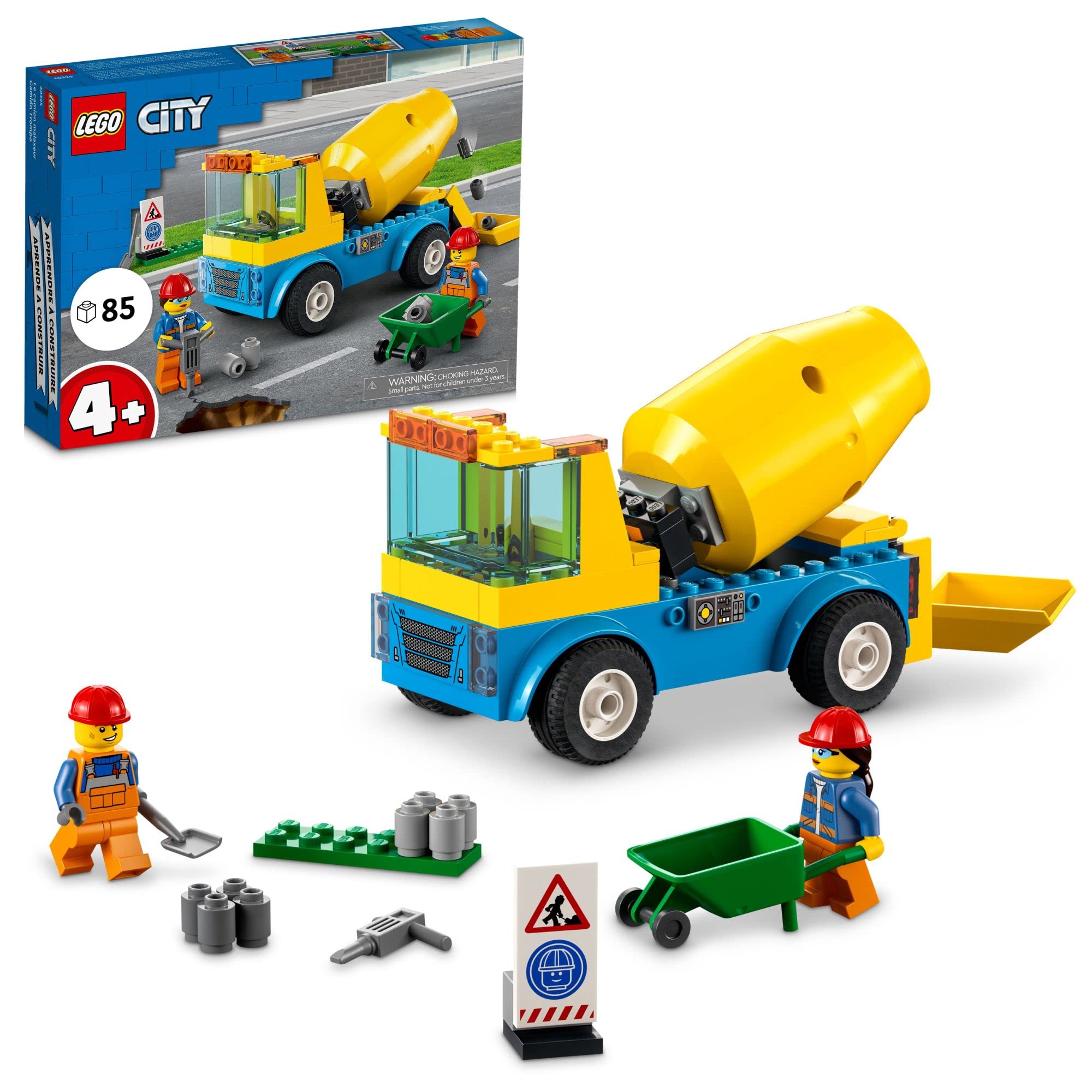 85-Piece LEGO City Great Vehicles Cement Mixer Truck Building Set (60325) $12.80 + Free Shipping w/ Prime or on $35+