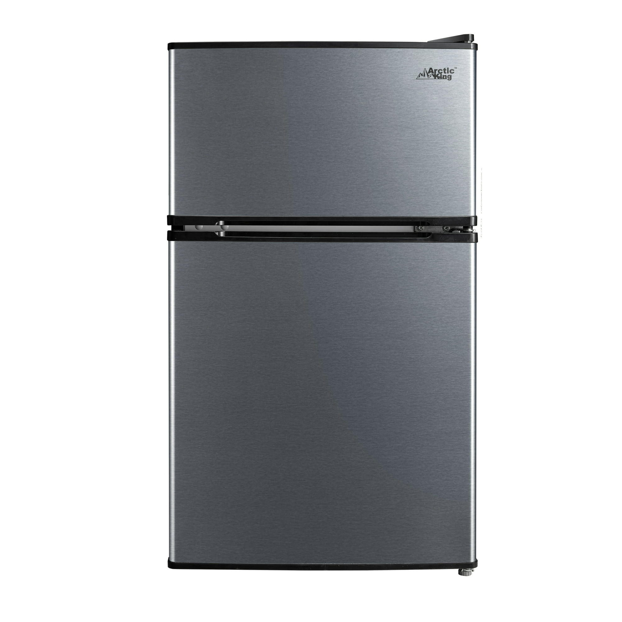 3.2-Cu Ft Arctic King Two Door Compact Refrigerator w/ Freezer (Stainless Steel, Black) $128 + Free Shipping