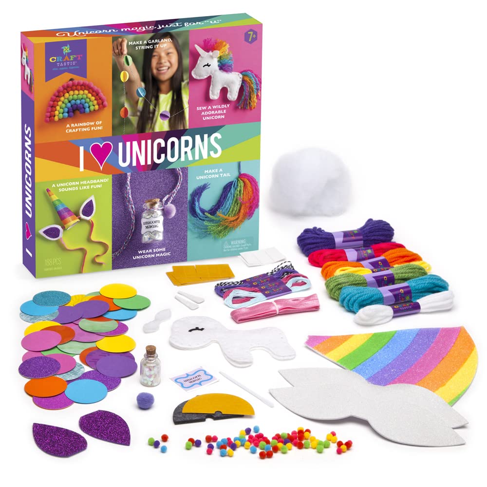 188-Pc Kids' Craft-tastic 'I Love Unicorns' Craft Kit w/ 6 Unicorn Themed Projects  $5.39 + Free Shipping w/ Prime or on $35+