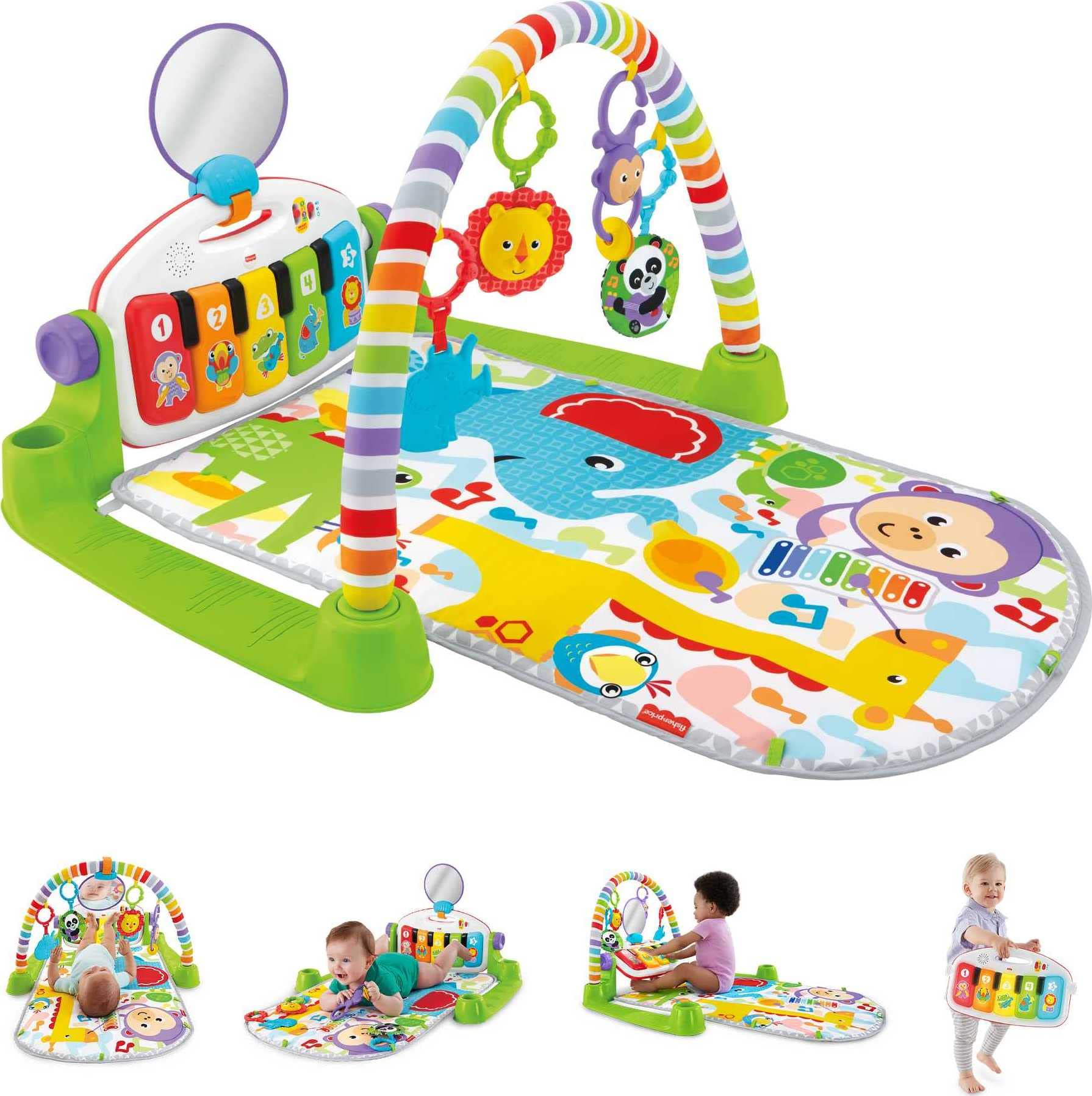 Fisher-Price Deluxe Kick 'n Play Piano Gym (Green) $29.99 + Free Shipping w/ Prime or on $35+