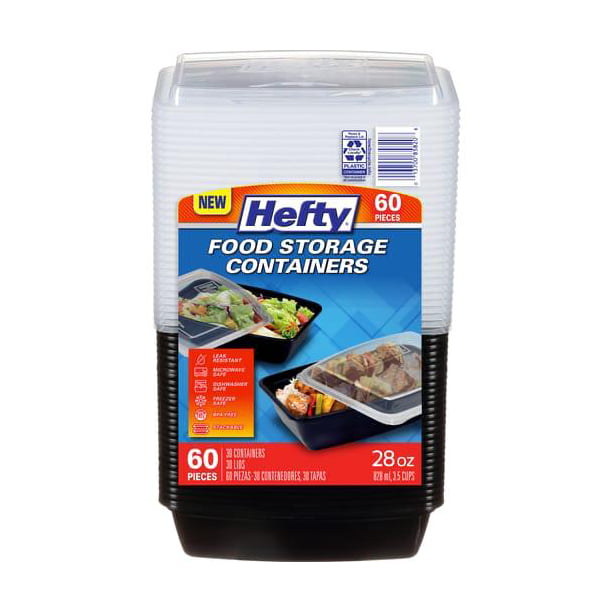 Hefty Food Storage Containers w/ Lid (28 oz., 60 pc.) Free Shipping