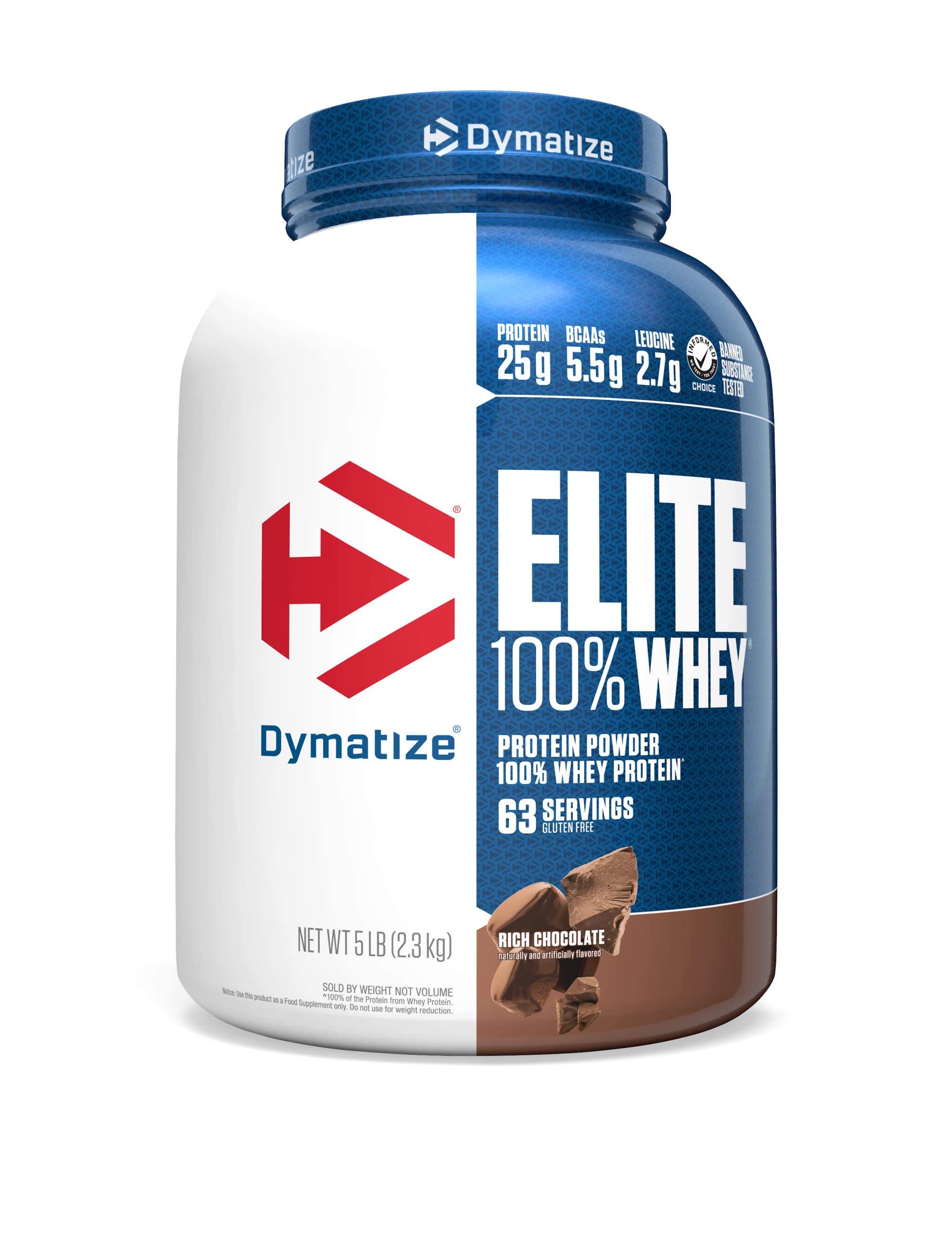 5-Lbs Dymatize Elite 100% Whey Protein Powder (Chocolate or Vanilla) $44.95 w/ S&S + Free Shipping