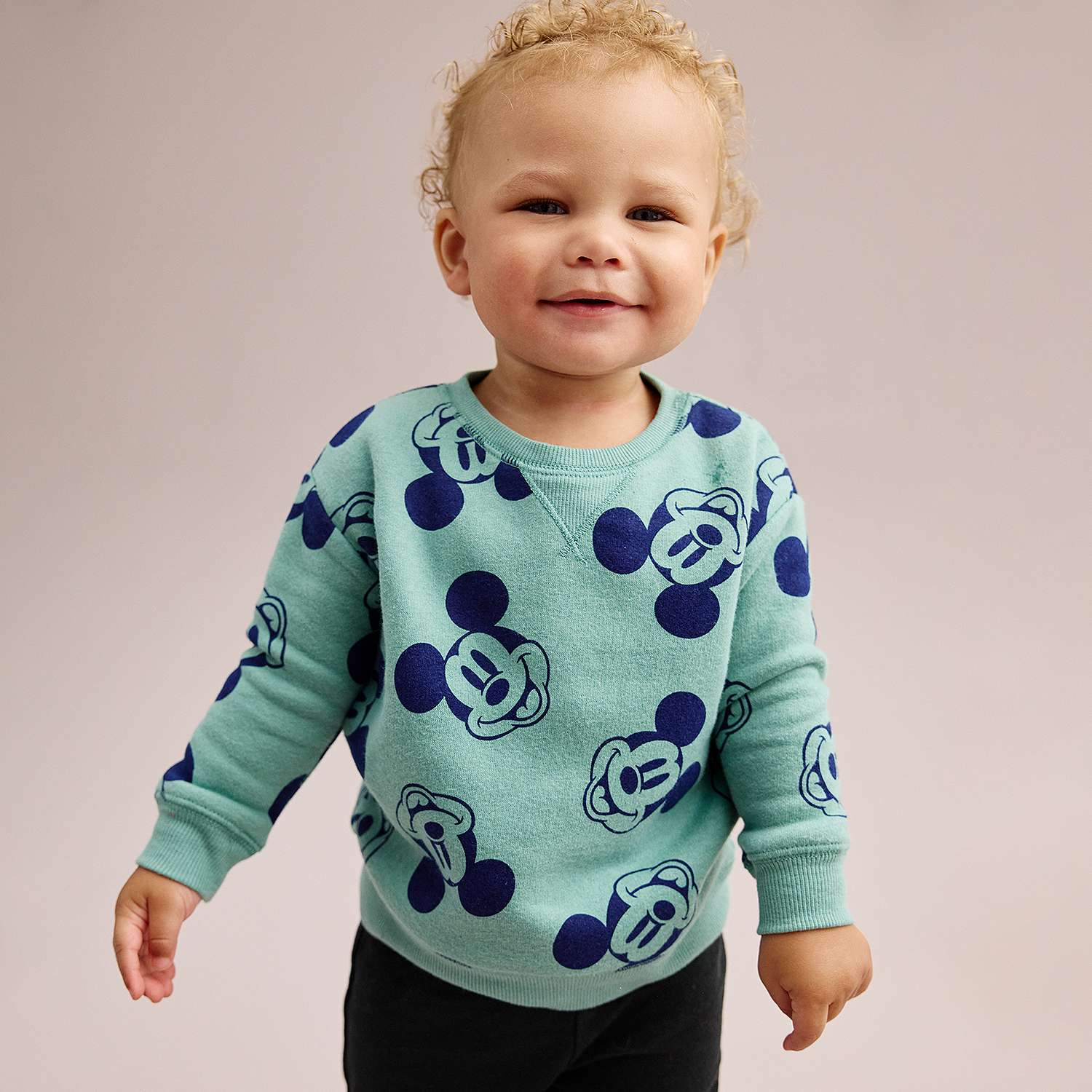 Jumping Beans Baby Boys' or Girls' Disney Fleece Crewneck Mickey Mouse