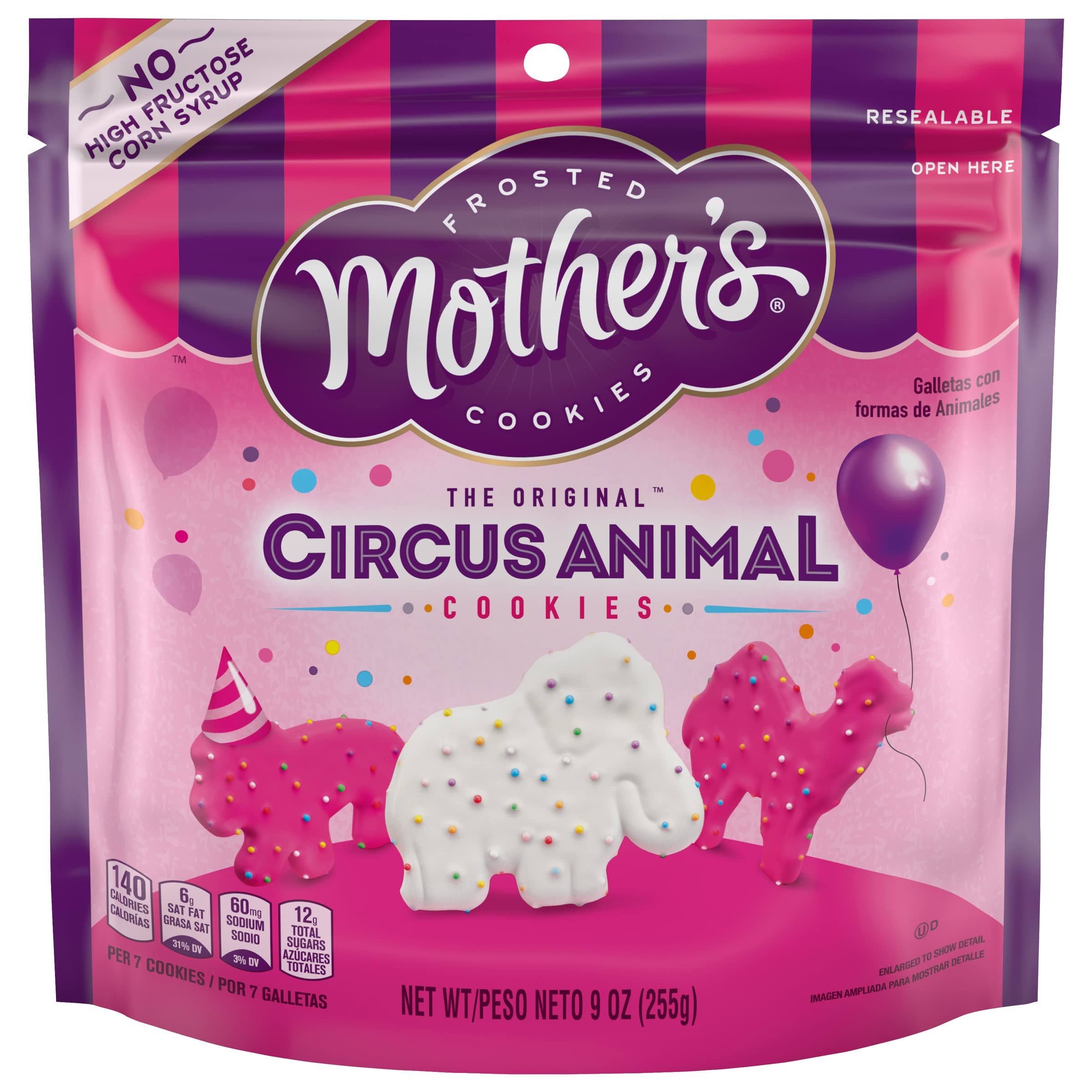 9-Oz Mother's Circus Frosted Circus Animal Cookies (Original) $2.82 w/ S&S + Free Shipping w/ Prime or on $35+