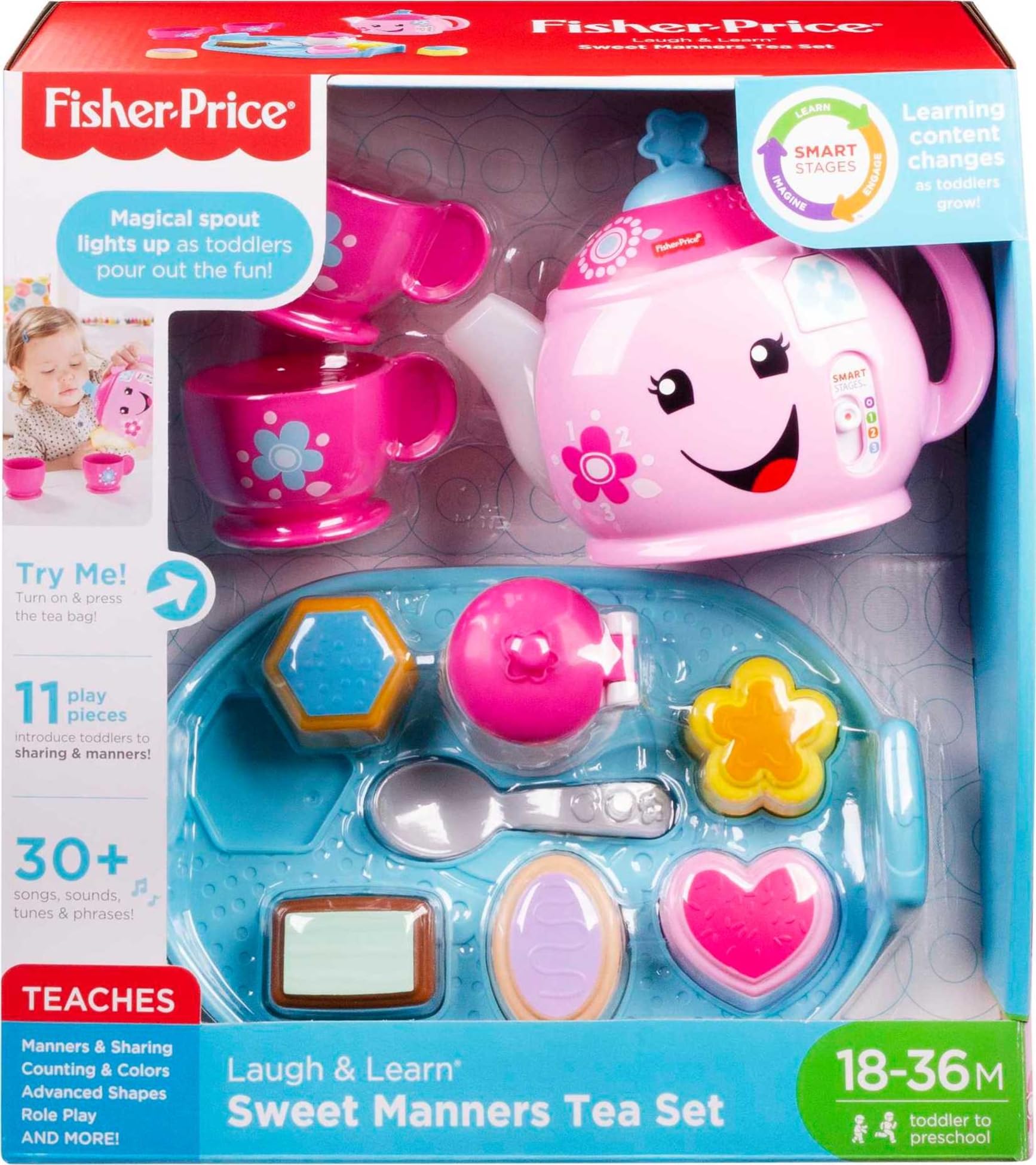 11-Piece Fisher-Price Toddler Laugh & Learn Sweet Manners Tea Set $12.75 + Free Shipping w/ Prime or on $35+
