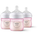 3-Pack Philips Avent Natural Baby Bottle w/ Natural Response Nipple: 4-Oz Pink, 4-Oz or 8-Oz Glass, or 11-Oz Clear $10.40 + Free Shipping