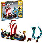 1,192-Piece LEGO Creator 3-in-1 Viking Ship and The Midgard Serpent Building Set $80 + Free Shipping