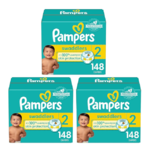 148-Count Pampers Swaddlers Baby Diapers (Size 2) 3 for $113.83 + $30 Amazon Promotional Credit w/ S&amp;S + Free Shipping