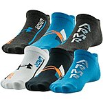 6-Pack Under Armour No-Show Socks: Boys Size Y4.5-7 $7 + Free Shipping