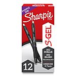 12-Count Sharpie S-Gel Gel Pens (Medium 0.7mm): Purple Ink $8.18 or Red Ink $8.24 + Free Shipping w/ Prime or on $35+
