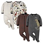 4-Pack Gerber Baby Boys' Sleep 'N Play Footie Pajama (Various Colors) $15