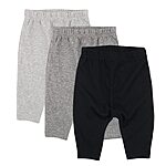 3-Count HonestBaby Baby Boys' or Girls' 100% Cotton Harem Pants (Grey &amp; Black, Size NB-18M) $9.44 + Free Shipping with Prime or $35+